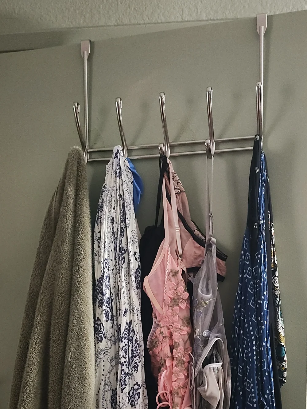 Over-the-Door Hook Rack - Silver